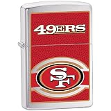 Zippo NFL 49ers Lighter (Silver, 5 1/2 x 3 1/2 cm)