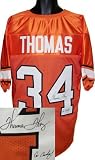 Thurman Thomas signed Oklahoma State Cowboys Orange Custom Jersey Go Cowboys- JSA Hologram