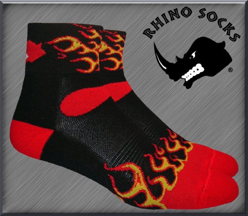 Buy SS series, Flame Broiled, black red, anklet sports cycling biking hiking running socks