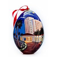 Huntington Beach Hilton Waterfront Beach Resort Souvenir Ornament - Nighttime View
