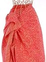 Dotted spirals Sarong Rhubarb pink