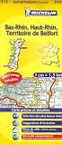 Carte Routiere 315 Bas-Rhin/Haut-Rhin/Territoire-de-Belfort