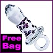 Pyrex Glass Push Pop Butt Plug Purple