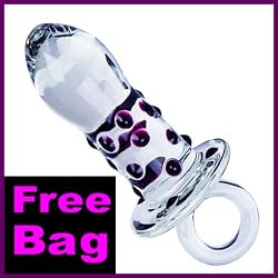 Pyrex Glass Push Pop Butt Plug Purple