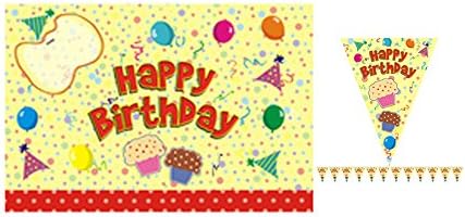 Happy Birthday Party Series Products- One Wallpaper and Three Packs of Buntings