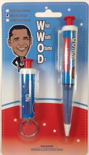 "What Would Obama Do?" Pen and Keychain Set (with Generic Answers)