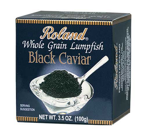 Roland Black Lumpfish Caviar, 3.5-Ounce Boxes (Pack of 4) by Roland