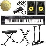 Roland RD-300nx Home Digital Piano Bundle with Speakers, Stands, Cables, and Pedal
