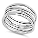 Knot Bar Line Design Polished Cute Ring New .925 Sterling Silver Band Size 8