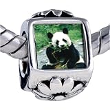 Pandora Style Bead Panda Bear Photo Beads Fits Pandora Bracelet
