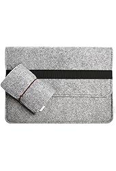 Inateck 13.3 Inch MacBook Air/ MacBook Pro Retina Bag Sleeve Case Cover Carrying Protector Case Bag with Card Slot for 13" Apple Macbook, Compatible with Most 11-Inch Ultrabook Netbook [Size: 13.3-Inch, Color: Grey]