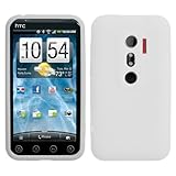 Solid White Silicone Skin Gel Cover Case For HTC EVO 3D Shoot