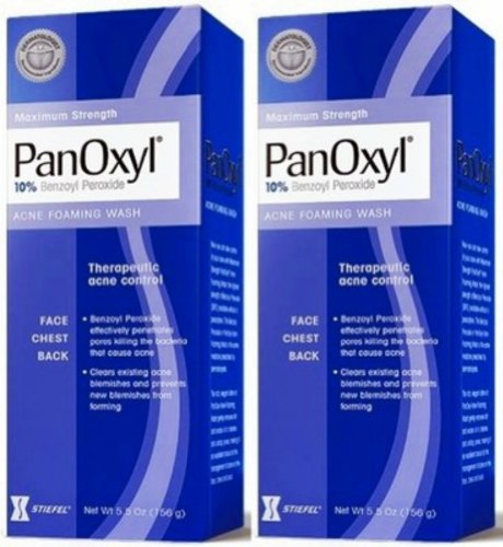 Stiefel PanOxyl 10 Percent Benzoyl Peroxide Foaming Wash 2 pack