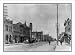 Historic Print (L): [Street scene with horses, undertaking sign on building bearing M...