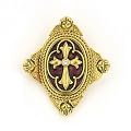 Faith Love & Joy Amethyst Tone Cherubs Gazing Brooch