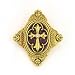 Faith Love & Joy Amethyst Tone Cherubs Gazing Brooch