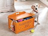 Dog Pet Cat Wood Toy Chest Box
