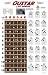 Left Handed Guitar Fretboard and Chord Chart Instructional Poster