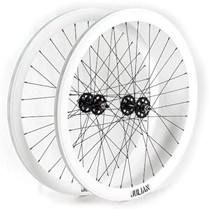 EighthInch Julian V2 Track Fixed Gear Wheelset 32 White Non-Machined