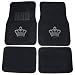 Crown Gem Crystal Studded Rhinestone Car Truck SUV Front & Rear Seat Carpet Floor Mats