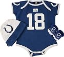 Peyton Manning Reebok Newborn 6-9 mos. Bodysuit, Booties & Cap Indianapolis Colts Set