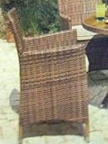 Pair of Light Rattan Chairs with Cushions