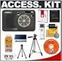Snug-It Tight Fit Camera Skin (Black) with Spare NP-BG1 Battery + Memory Stick Card Reader + Compact Digital Travel Tripod + Cameta Bonus Accessory Kit for Sony Cyber-Shot DSC-W50 / DSC-W55 / DSC-W70 Digital Camera