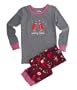 Hatley Girls 2-6x P.J. Set -Birds & Flowers,Grey/Red Thorn,6