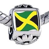 Jamaica Flag Beads - Pandora Bead & Bracelet Compatible