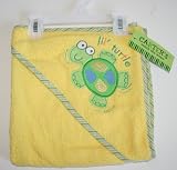 Carter's Watch the Wear Terry Hooded Towel (30 x 30) - BOY'S, GIRL'S, UNISEX Yellow with turtle