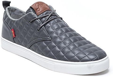 Gorilla Men's Landon Quilted Low-Top Sneaker, Grey, 10 M US