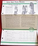 Little Giant Power Hammers Price List and Private Letter with Speed to Operate 1943 in Original Envelope