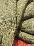 Hand woven linen scarf