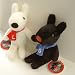 10" Tall Gaspard Et Lisa Plush Dolls Set of 2