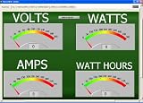 WattsVIEW Solar Wind DC Power Meter Monitor Serial RS232 / USB Com Port With Computer Data Logger Software for Volts Watts & Amps