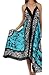 Sakkas Silky V-Neck Halter Handkerchief Hem Maxi Dress