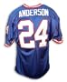 Ottis Anderson Autographed/Hand Signed Custom Blue Throwback Jersey