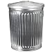 Witt Industries Galvanized Steel Light Duty Trash Can with Lid, Round