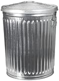 Witt Industries WCD20CL Galvanized Steel 20 Gallon Light Duty Waste Can with Lid, Round, 17-1/2