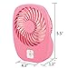 LP Mini USB Output Electric Fan Compact Easy To Carry for the Office , Home , Dorm , Study , Library , Games Room Outdoor Travel , Keep You Cool and Relaxed (Pink)