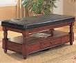 Rich Dark Cherry Finish Ottoman/Bench By Coaster Furniture