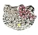 Hello Kitty Diamante Crystal Ring with Pink Hearts By Jersey Bling ships in Gift Box