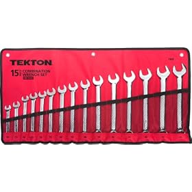 TEKTON 1947 Combination Wrench Set, Metric, 15-Piece