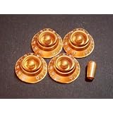 【国産】 UFO/ハットノブ エンボス数字 セット 4個 +トグルノブ ミリ ゴールド