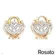 Rosato! Made in Italy Elegant Earrings With 23.30ctw Super Clean G/VS Diamonds and Quartz Made of 18K Gold