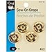 Dritz Gold Sew-On Snaps-Size 10 4/Pkg