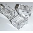 Lego Building Accessories 1x2 Clear Transparent Brick without Pin, Bulk Pack 50 Pieces