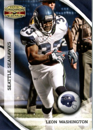 2010 Panini Gridiron Gear Football Card # 131 Leon Washington - Seattle Seahawks - NFL Trading Card in Screwdown Case