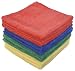 Eurow Microfiber Commercial Towels 16 x 16 in. 300 GSM 12-pack 4 colors