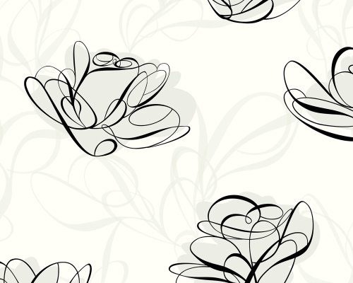 Livingwalls 1319-42 Tapete, florales Muster, wei&szlig; grau schwarz